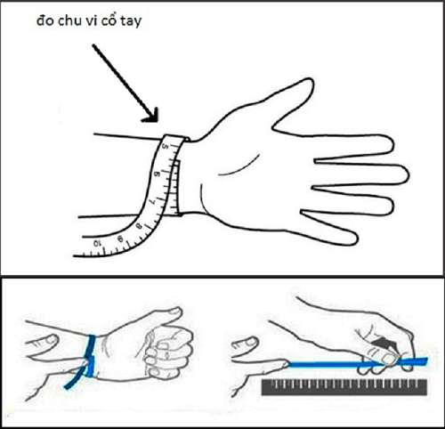 cách đo chu vi cổ tay
