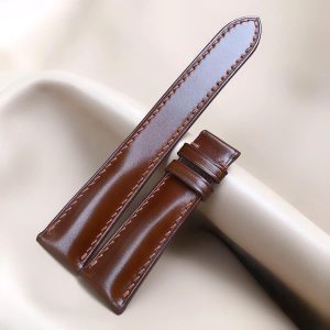 Dây đồng hồ Handmade da Shell Cordovan Nâu Nhạt DS6688