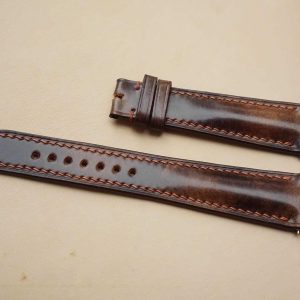 Dây đồng hồ Handmade da Shell Cordovan Nâu Patina đặc biệt DS46362