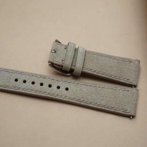 Dây đồng hồ Handmade da lộn Ý Nhập khẩu màu Xám DL003