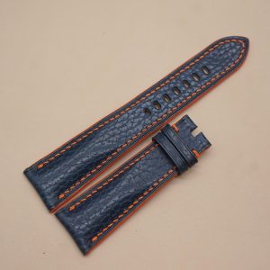 Dây đồng hồ Handmade da Dollaro nhập khẩu cao cấp màu xanh navy DDL001