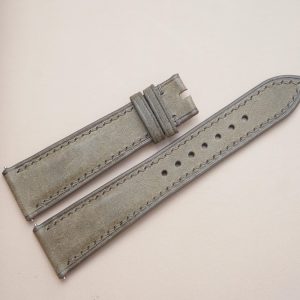 Dây đồng hồ Handmade da Pupelo màu xanh xám rêu, khâu chỉ cùng màu DP05672