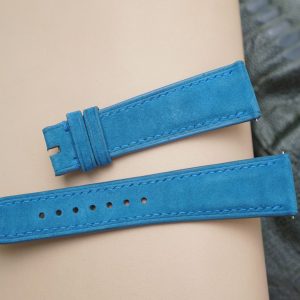 Dây đồng hồ Handmade da cừu nhung màu xanh da trời CN10090