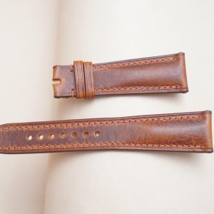 Dây đồng hồ Handmade da wax thảo mộc màu nâu DW002