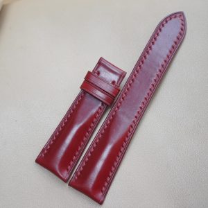 Dây đồng hồ Handmade da Shell Cordovan màu đỏ DS5009