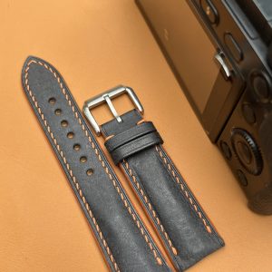 Dây đồng hồ Handmade da Pupelo màu đen PP001