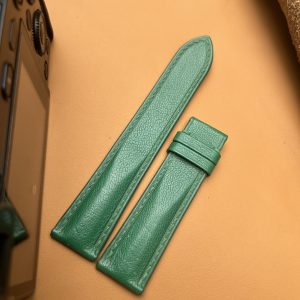 Dây đồng hồ Handmade da Dê Alran màu xanh lá nhập khẩu cao cấp AL003