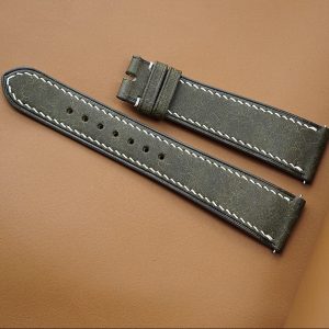 Dây đồng hồ Handmade da Pupelo màu xanh rêu PP003