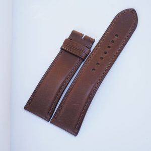 Dây đồng hồ Handmade da bò vachetta Ý màu nâu