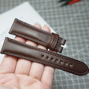 Dây đồng hồ Handmade da BUTTERO màu Nâu đậm, khâu chỉ cùng màu BT003